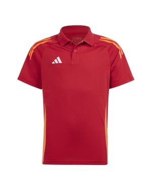 Boys adidas Tiro24 C Poloy Polo Shirt Unisex Kids in Power Red