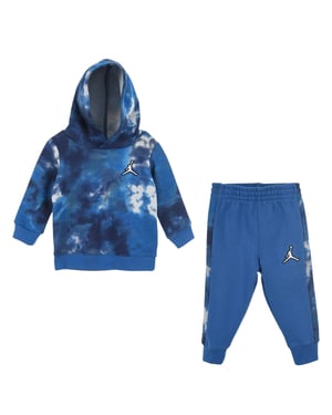 Nike Set med Tie Dye-hoodie och joggingbyxor från Baby Air Jordan (Marina Blue)