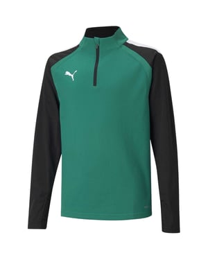 Puma TeamLIGA fleecejack met kwartrits voor kinderen (Groen)