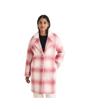 Hugo Dames Geruite Jas (Roze)