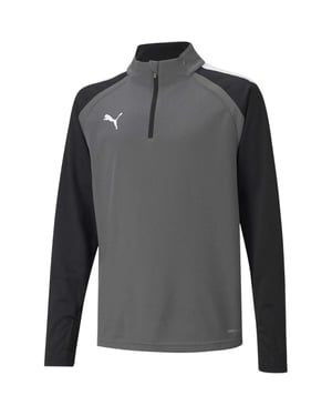 Puma TeamLIGA fleecejack met kwartrits voor kinderen (Grijs)