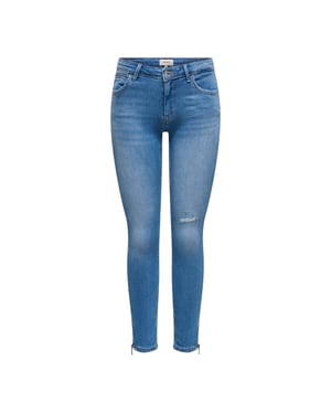 Only Skinny-jeans med 5 fickor för kvinnor/damer (Blå denim)