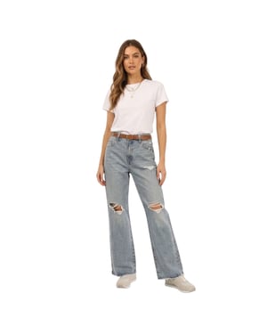 Levis Denim baggy jeans met wijde pijpen voor dames (Lichtblauw)