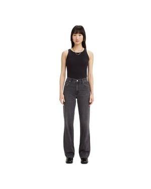 Levis Denim baggy jeans met wijde pijpen voor dames (Zwart)