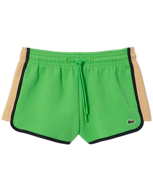 Lacoste Dames Katoenen Gecombineerde Shorts (Groen)