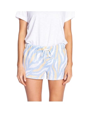 PJ Salvage Dames-shorts met tijgerstrepen (Lichtblauw)