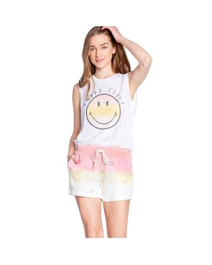 PJ Salvage Dames Ombre Relaxed Fit Casual Shorts (Ombre)
