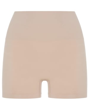 Wolford Effen, naadloze shorts voor dames (Klei)