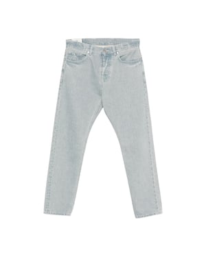 Off White Lichtgekleurde rechte jeans voor dames (Blauw/Wit)