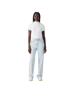 Levis Damesjeans met lage taille en rechte pijpen uit de Pro-collectie (Lichtblauw)