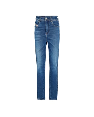 Diesel Dames High Rise Rechte Jeans (Blauw Denim)
