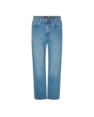 Timberland Damesjeans met middelhoge taille en rechte pijpen (Lichtblauw)