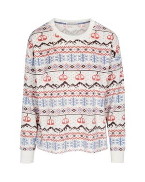 PJ Salvage Dam/Ladies Christmas Fair Isle-topp (Off White)
