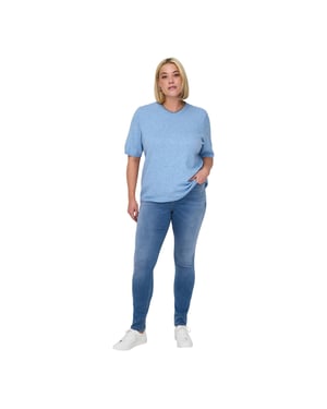 Only Skinny-jeans med 5 fickor för kvinnor/damer (Ljus denimblå)