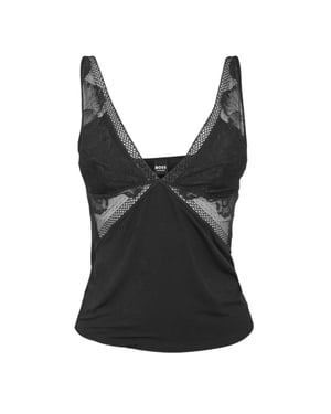 Boss Dam Peony Pyjamasöverdel (Svart)