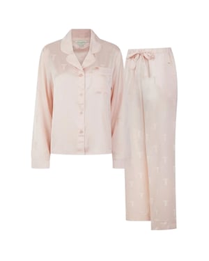 Ted Baker Peggy satijnen lange pyjamaset voor dames (Roze)