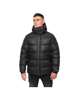 Crosshatch Herr Polyester Vadderad Jacka (Svart)