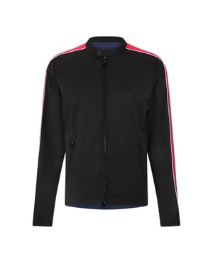 Diesel Heren Contrast Paneel Lange Mouwen Motojack (Zwart/Rood)