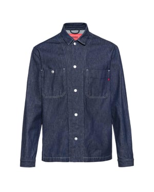 Hugo Boss Heren X Replay Denim Oversized Overhemd (Donkere Wassing)