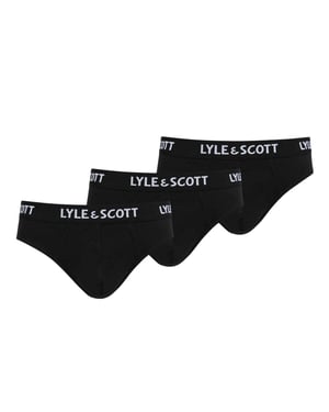 Lyle & Scott Herenslips (Pakket van 3) (Zwart)