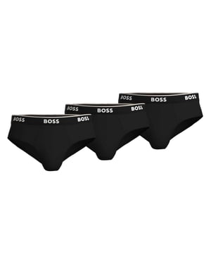Boss Heren Premium Katoenen Slips (Verpakking van 3) (Zwart)