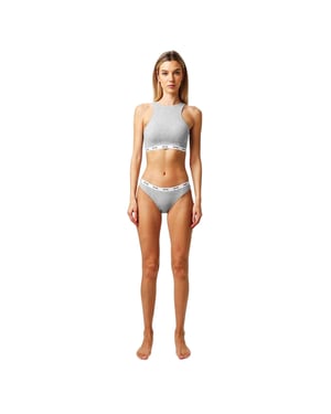 Lonsdale Dames/Dames Katoenen Sportbeha (Grijze Mergel)