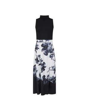 Ted Baker Dames-top met print en mesh (Zwart)