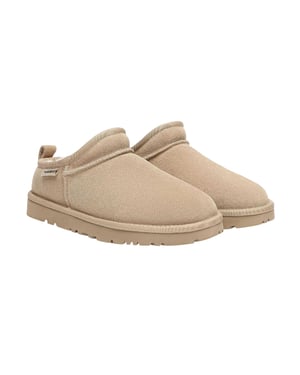 EverAu Platte suède pantoffels voor dames (Zand)