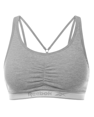 Reebok Sport-BH med logotyp för dam/damer (Grått)