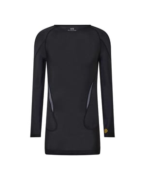 Skins Heren G400 Plain Performance-shirt met lange mouwen (ZWART/GEEL)