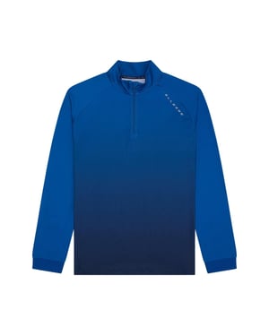 Ellesse Herrtröja med halv dragkedja i ombre-design (Blå)