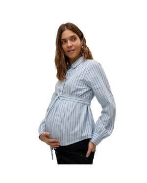 Mamalicious Zwangerschapsshirt met verticale strepen voor dames (Sneeuwwitje)