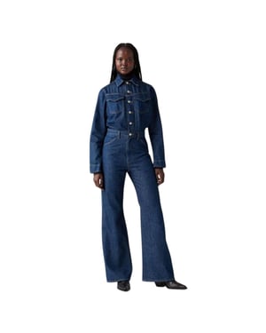 Levis Dames/Dames Denim Jumpsuit (Blauw)