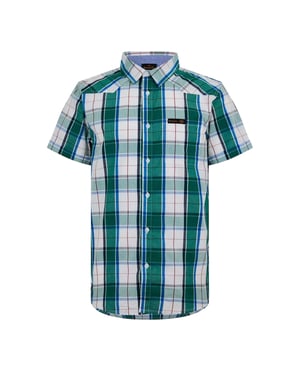 Bench Heren Geruit Relaxed Fit Overhemd (Groen)