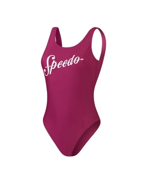 Speedo Kvinnor/Ladies Logo One Piece Swimsuit (Lila/vit)