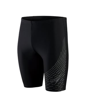 Speedo Mens Medley Logo Swim Shorts (Svart/grå)