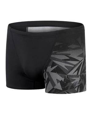 Speedo Geometrische zwemshort heren (Zwart/Grijs)