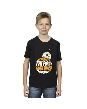 Star Wars Pojkar May The Force BB8 T-shirt (Svart)