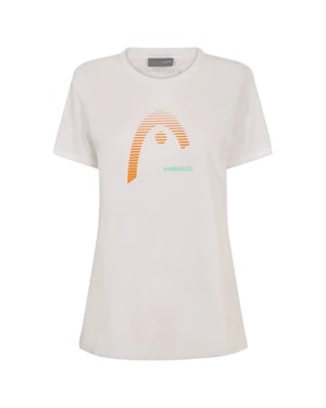 Head Dames-T-shirt met grafische print van Club Lara (Wit)