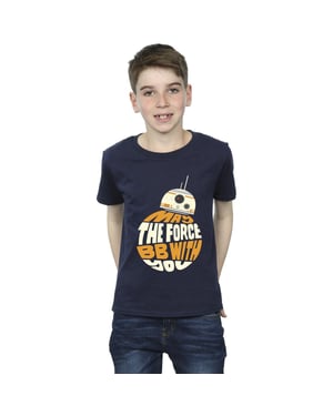 Star Wars Jongens May The Force BB8 T-Shirt (Marineblauw)