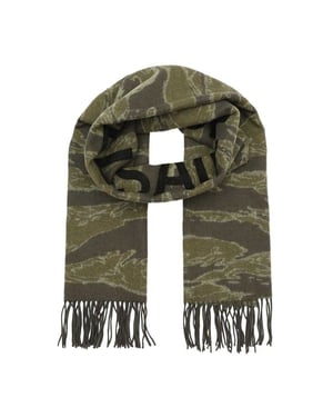 AllSaints Nova Camo-halsduk med logotyp (Olive)