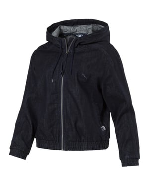 Women's Puma Denim T7 Track Jacket Womens in Black