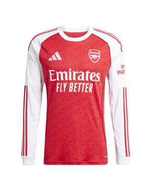 Men's adidas Arsenal Home Shirt Long Sleeve 2025 26 in Red/White