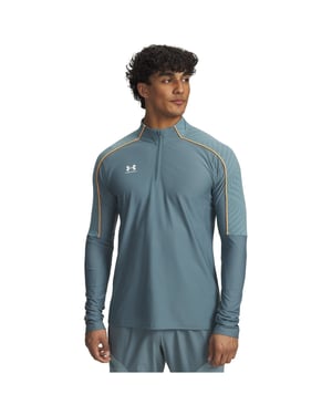 Men's Under Armour Drill Top in Grey/Orange