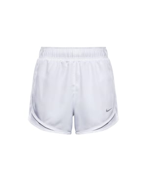 Women's Nike Tempo Dri Fit Mid Rise Brief Lined Running Shorts in White