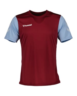 Boys Hummel Match Regular Fit Crew Neck T-Shirt in Maroon