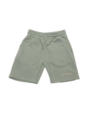 Boys Hype Oversized Sweat Shorts in Moss