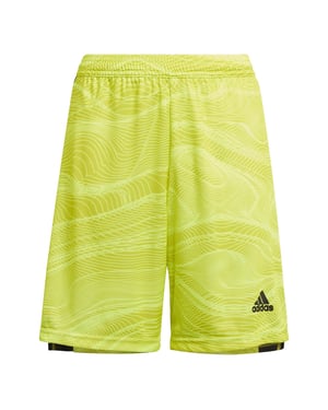Boys adidas Con Goal Keeper Athletic Shorts in Acid Yellow