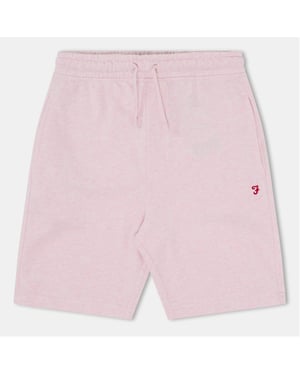 Boys Farah Sweat Shorts with Elasticated Waistband in Pink