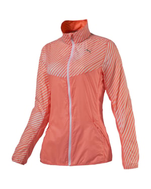 Women's Puma Graphic Woven Jacket Womens in Orange